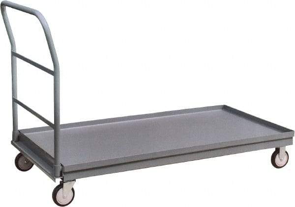 Jamco - 1,200 Lb Capacity Platform Truck - Steel Deck, 48" OAW, 9" Platform Height, Urethane Casters - Eagle Tool & Supply