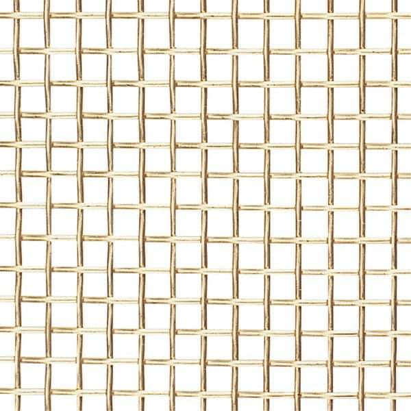 Value Collection - 23 Gage, 0.025 Inch Wire Diameter, 10 x 10 Mesh per Linear Inch, Brass, Wire Cloth - 0.075 Inch Opening Width, 36 Inch Wide, Cut to Length - Eagle Tool & Supply