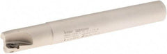 Iscar - 3/4" Cut Diam, 0.394" Max Depth of Cut, 3/4" Shank Diam, 6" OAL, Indexable Square Shoulder End Mill - AP..1003.., HM90 AP..1003.. Inserts, Cylindrical Shank, 90° Lead Angle, Series Heli2000 - Eagle Tool & Supply
