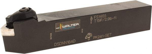 Walter - DSDN, Neutral Cut, 1" Shank Height x 1" Shank Width, Negative Rake Indexable Turning Toolholder - 6" OAL, SN..1204.., SN..43.. Insert Compatibility, Series Walter Turn - Eagle Tool & Supply