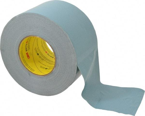 3M - 4" x 55m Blue Duct Tape - 12.1 mil, Rubber Adhesive, Polyethylene Film Backing, 36 Lb/ln Tensile Strength, 200°F Max, Series 8979 - Eagle Tool & Supply