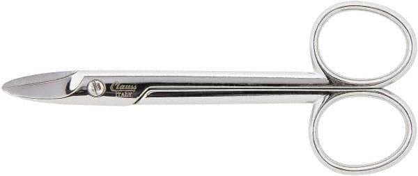 Clauss - 1" LOC, 4-9/64" OAL Straight Scissors - Steel Straight Handle, For Paper, Fabric - Eagle Tool & Supply