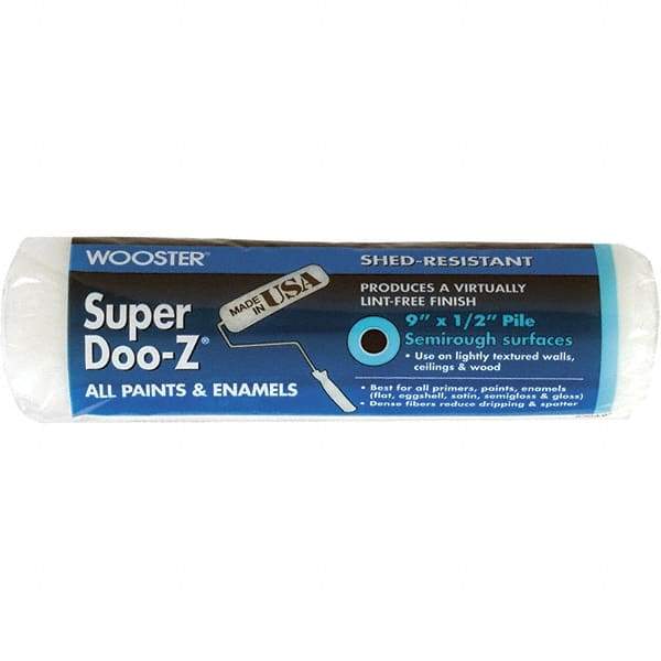 Wooster Brush - 1/2" Nap, 9" Wide Paint Roller Cover - Semi-Rough Texture, Woven - Eagle Tool & Supply