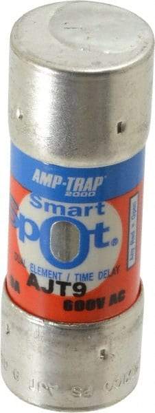 Ferraz Shawmut - 500 VDC, 600 VAC, 9 Amp, Time Delay General Purpose Fuse - Clip Mount, 2-1/4" OAL, 100 at DC, 200 at AC, 300 (Self-Certified) kA Rating, 13/16" Diam - Eagle Tool & Supply