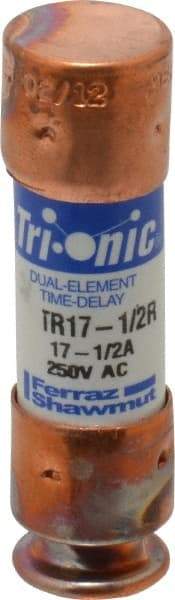 Ferraz Shawmut - 160 VDC, 250 VAC, 17.5 Amp, Time Delay General Purpose Fuse - Clip Mount, 50.8mm OAL, 20 at DC, 200 at AC kA Rating, 9/16" Diam - Eagle Tool & Supply