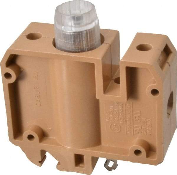 ACI - 30 Amp, DIN Rail Mount, Fused Terminal Block - 10 to 4 AWG Compatibility, 86mm High x 79mm Deep - Eagle Tool & Supply