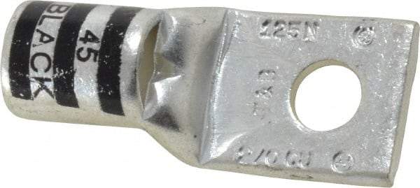 Thomas & Betts - 2/0 AWG Noninsulated Compression Connection Square Ring Terminal - 5/16" Stud, 1.88" OAL x 0.83" Wide, Tin Plated Copper Contact - Eagle Tool & Supply