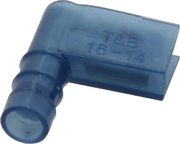 Thomas & Betts - 16 to 14 AWG, Nylon, Fully Insulated, Female Wire Disconnect - 1/4 Inch Wide Tab, Blue, CSA Certified, RoHS Compliant, UL 94 V-2, UL File E66716, UL Listed - Eagle Tool & Supply