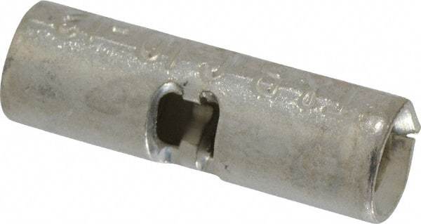 Thomas & Betts - 12 to 10 AWG Compatible, Noninsulated, Crimp-On Butt Splice Terminal - 2 Wire Entries, Copper Contacts, Tin Contact Plating, 0.72" OAL, Yellow - Eagle Tool & Supply