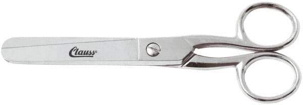 Clauss - 2" LOC, 6" OAL Carbon Steel Blunt Point Scissors - For Paper, Fabric - Eagle Tool & Supply