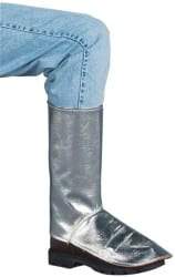 PRO-SAFE - Aluminized Blended Kevlar Leggings - No Pockets, Silver/Yellow - Eagle Tool & Supply