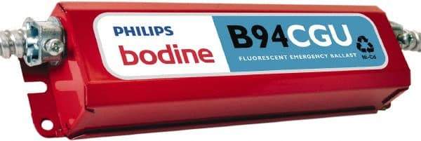 PHILIPS bodine - 1 Lamp, 120-277 Volt, 4 Pin Twin, Quad, Triple Twin Tube Compact Fluorescent Emergency Ballast - 0 to 39, 40 to 79 Watt, 300 to 750 Lumens, 90 min Run Time, 2 Inch Long x 9-1/2 Inch Wide x 2-1/2 Inch High - Eagle Tool & Supply