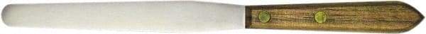 Albion Engineering - 1/2" Wide Spring Blade Stainless Steel Spatula - Flexible, Straight Hardwood Handle, 5" OAL - Eagle Tool & Supply