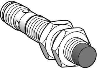 Telemecanique Sensors - NPN, PNP, NO/NC, 4mm Detection, Cylinder, Inductive Proximity Sensor - 4 Wires, IP67, 12 to 24 VDC, M12x1 Thread, 66mm Long - Eagle Tool & Supply