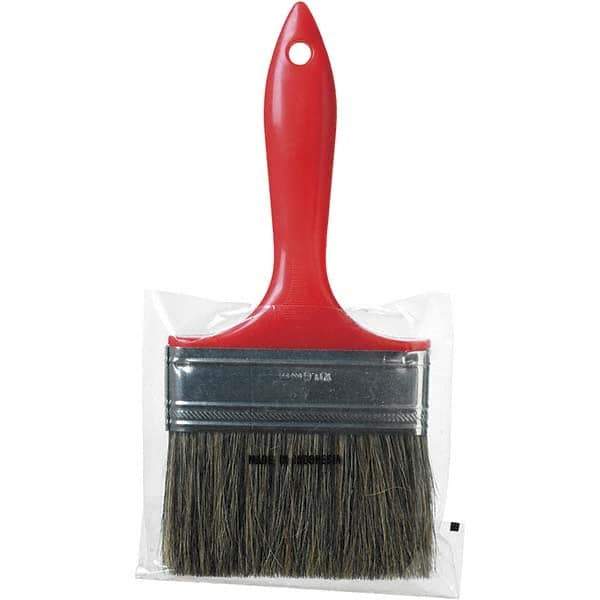 Rubberset - 4" Flat Hog Chip Brush - Wood Beavertail Handle - Eagle Tool & Supply