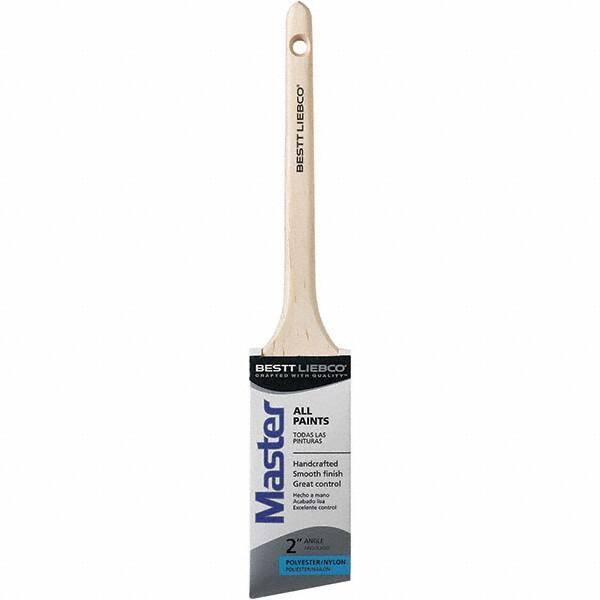 Bestt-Liebco - 2" Angled Nylon/Polyester Sash Brush - Wood Rattail Handle - Eagle Tool & Supply