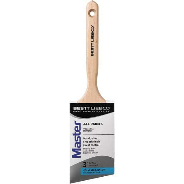 Bestt-Liebco - 3" Flat Nylon/Polyester Trim Brush - Wood Beavertail Handle - Eagle Tool & Supply