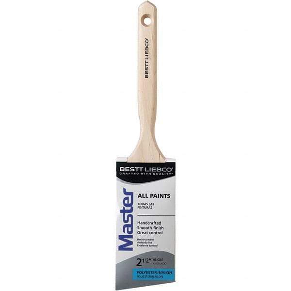 Bestt-Liebco - 2-1/2" Angled Nylon/Polyester Sash Brush - Wood Long Sash Handle - Eagle Tool & Supply