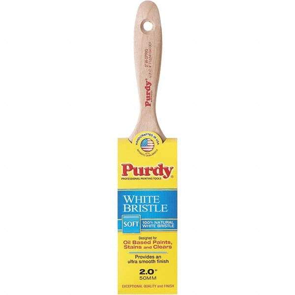 Purdy - 2" Flat Hog Trim Brush - 2-7/8" Bristle Length, 2-7/8" Wood Beavertail Handle - Eagle Tool & Supply