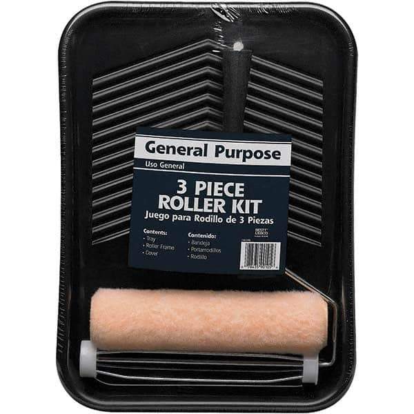 Bestt-Liebco - 3/8" Nap, Mini Roller Kit - 9" Wide, Includes Paint Tray, Roller Cover & Frame - Eagle Tool & Supply