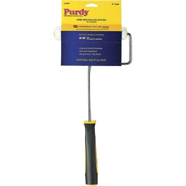 Purdy - 3/8" Nap, Mini Roller Kit - 6-1/2" Wide, Includes Paint Tray, Roller Cover & Frame - Eagle Tool & Supply