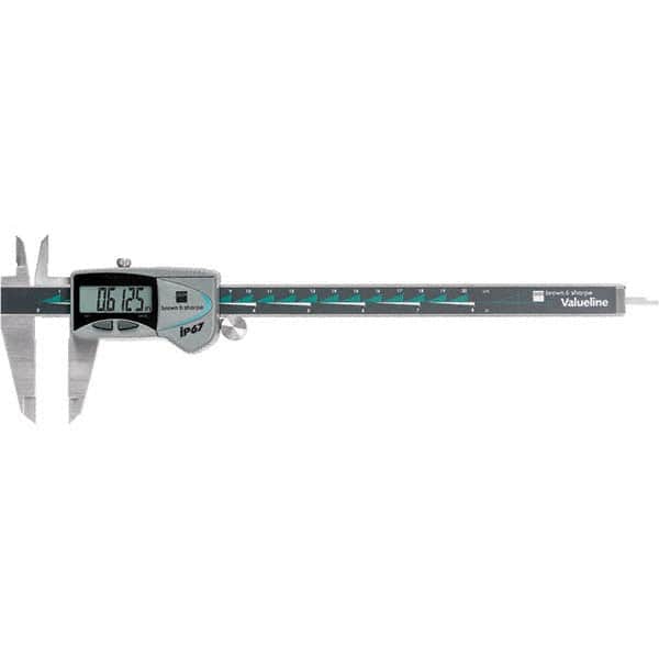 TESA Brown & Sharpe - 0 to 200mm Range, 0.01mm Resolution, IP67 Electronic Caliper - Eagle Tool & Supply