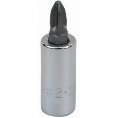 SK - Screwdriver & Drag Link Sockets - 3/8"DR #2 CHRM PHILLIPS SCRDRVR SCKT BIT - Eagle Tool & Supply