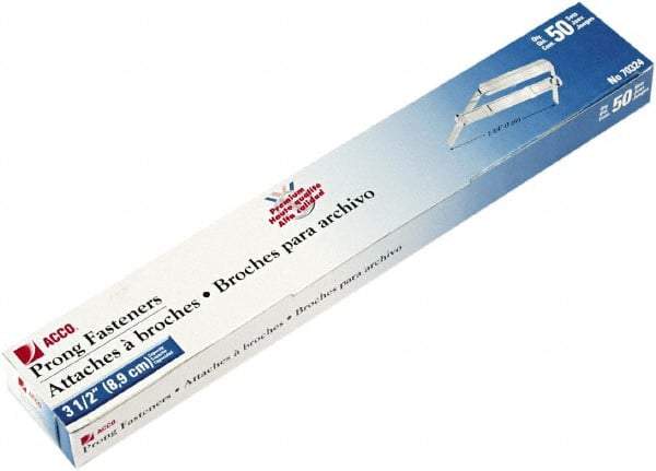 ACCO - 50 Piece Paper File Fasteners - 2-3/4" Long - Eagle Tool & Supply