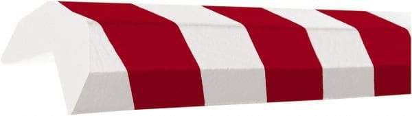 PRO-SAFE - Polyurethane Foam Type AA Corner Guard - Red/White - Eagle Tool & Supply