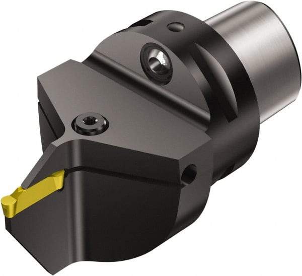 Sandvik Coromant - Cx-NF123..B Insert, 77mm Head Length, Modular Grooving Cutting Unit Head - Neutral Cut, System Size C4, Through Coolant, Series CoroCut 1-2 - Eagle Tool & Supply