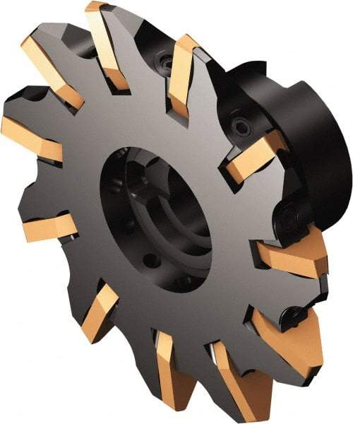 Sandvik Coromant - Shell Mount Connection, 0.5787" Depth of Cut, 120mm Cutter Diam, 1-1/16" Hole Diam, 11 Tooth Indexable Slotting Cutter - 162..Qxx Toolholder, 176M60-N150612E-PM Insert, Right Hand Cutting Direction - Eagle Tool & Supply