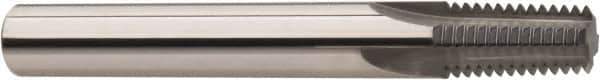 Niagara Cutter - 3/4-14 Thread, 1/2" Shank Diam, AlCrN Coating, Solid Carbide Straight Flute Thread Mill - 4 Flutes, 4" OAL, 3/4" Min Noml Diameter - Eagle Tool & Supply
