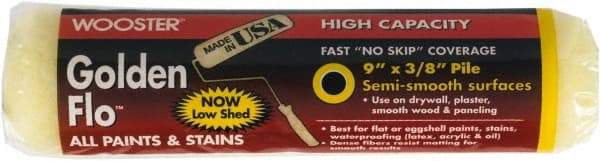 Wooster Brush - 3/8" Nap, 9" Wide Paint General Purpose Roller Cover - Medium Texture, Fabric - Eagle Tool & Supply