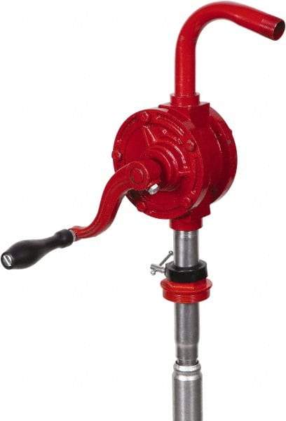 PRO-LUBE - Oil & Fuel Lubrication 0.07 Gal/Turn Flow Cast Iron Rotary Hand Pump - For 15 to 55 Gal Container - Eagle Tool & Supply