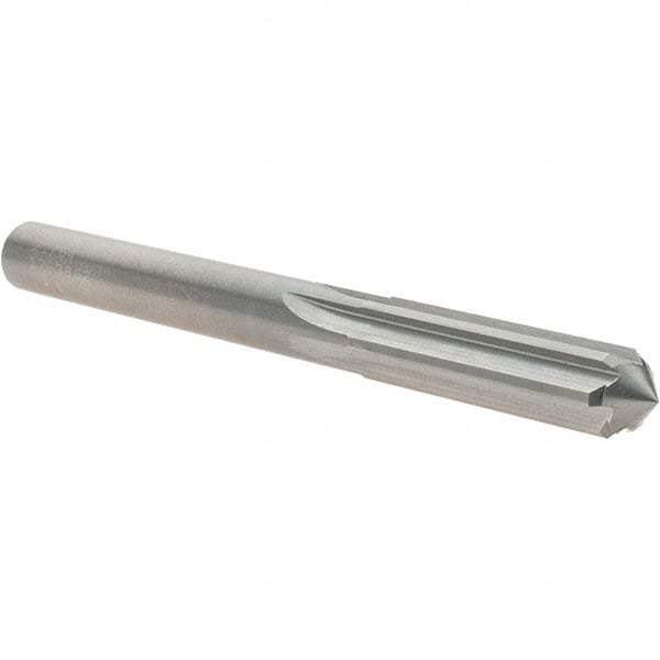 OSG - 21/64" Solid Carbide Chucking Reamer - Straight Flute, 5/16" Straight Shank, 1-1/4" Flute Length, 3-1/2" OAL - Eagle Tool & Supply