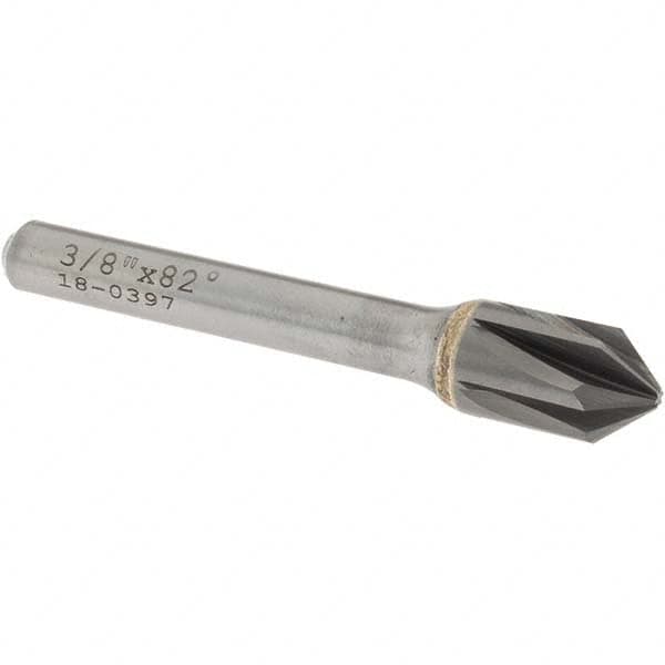 OSG - 3/8" Head Diam, 1/4" Shank Diam, Multi Flute 82° Solid Carbide Countersink - Eagle Tool & Supply