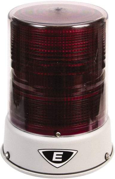 Edwards Signaling - 120 VAC, 4X NEMA Rated, LED, Magenta, Flashing, Steady Light - 65 Flashes per min, 3/4 Inch Pipe, 6-1/2 Inch Diameter, 8 Inch High, IP66 Ingress Rating, Pipe Mount - Eagle Tool & Supply
