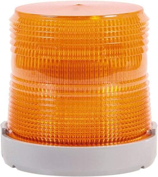 Edwards Signaling - 120 VAC, 4X NEMA Rated, LED, Amber, Flashing, Steady Light - 65 Flashes per min, 1/2 Inch Pipe, 4-9/32 Inch Diameter, 4-7/32 Inch High, Panel Mount, Pipe Mount - Eagle Tool & Supply