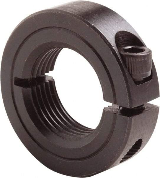 Climax Metal Products - 7/16-20 Thread, Steel, One Piece Threaded Shaft Collar - 15/16" Outside Diam, 11/32" Wide - Eagle Tool & Supply