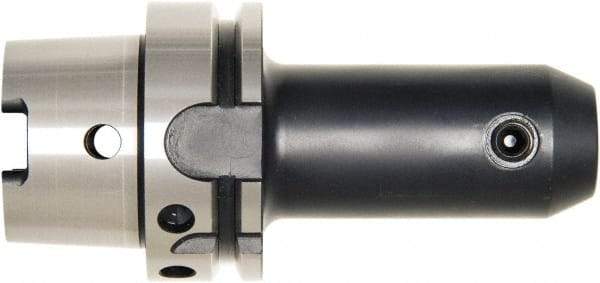 Bilz - HSK100A 1/2" Shank Diam Taper Shank 1/2" Hole End Mill Holder/Adapter - 1.38" Nose Diam, 3.15" Projection, Through-Spindle, Through-Bore & DIN Flange Coolant - Exact Industrial Supply