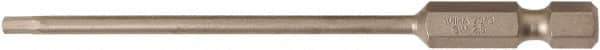 Wiha - 1/4" Hex Bit - 1/4" Hex Drive, 3-1/2" OAL - Eagle Tool & Supply