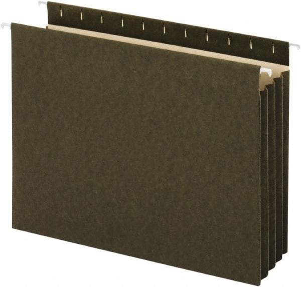 UNIVERSAL - 8-1/2 x 11", Letter Size, Standard Green, Hanging File Folders with Box Bottom - 11 Point Stock - Eagle Tool & Supply