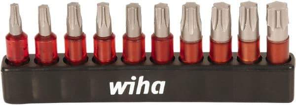 Wiha - 10 Piece 1/4" Drive Impact Torx Bit Socket Set - T10 to T40 Torx - Eagle Tool & Supply