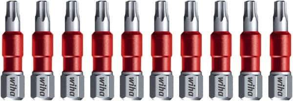 Wiha - T27 Torx Bit - 1/4" Hex Drive, 1-9/64" OAL - Eagle Tool & Supply