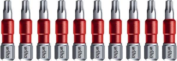 Wiha - T20 Torx Bit - 1/4" Hex Drive, 1-9/64" OAL - Eagle Tool & Supply