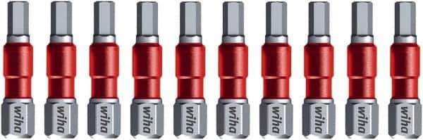 Wiha - 5mm Hex Bit - 1/4" Hex Drive, 1-9/64" OAL - Eagle Tool & Supply