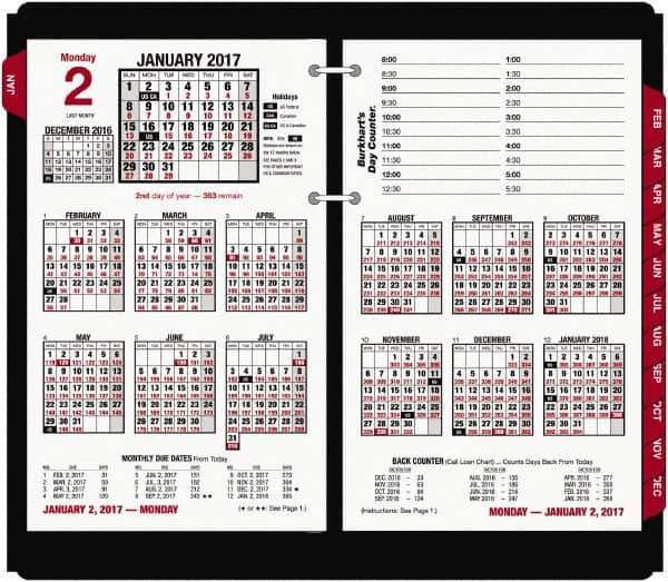 AT-A-GLANCE - 215 Sheet, 4-1/2 x 7-3/8", Desk Calendar Refill - White - Eagle Tool & Supply
