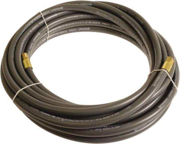Continental ContiTech - 1/4" ID x 0.45" OD 75' Long Multipurpose Air Hose - MNPT x FNPT Ends, 300 Working psi, -10 to 158°F, 1/4" Fitting, Gray - Eagle Tool & Supply