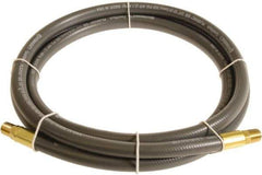 Continental ContiTech - 3/8" ID x 0.6" OD 5' Long Multipurpose Air Hose - MNPT x MNPT Ends, 300 Working psi, -10 to 158°F, 1/4" Fitting, Gray - Eagle Tool & Supply