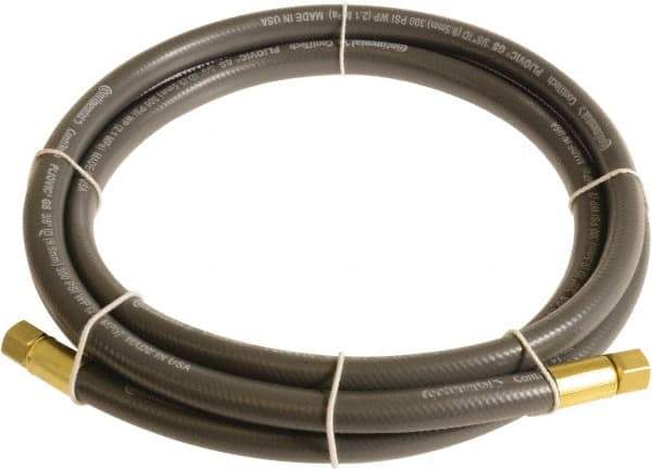 Continental ContiTech - 1/2" ID x 0.78" OD 3' Long Multipurpose Air Hose - FNPT x FNPT Ends, 300 Working psi, -10 to 158°F, 1/2" Fitting, Gray - Eagle Tool & Supply